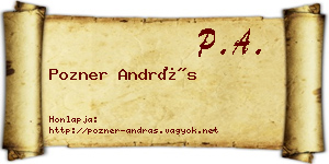 Pozner András névjegykártya